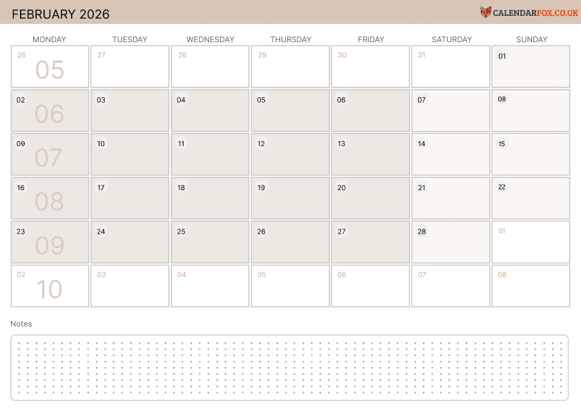 Beige Minimalist with Notes Grid