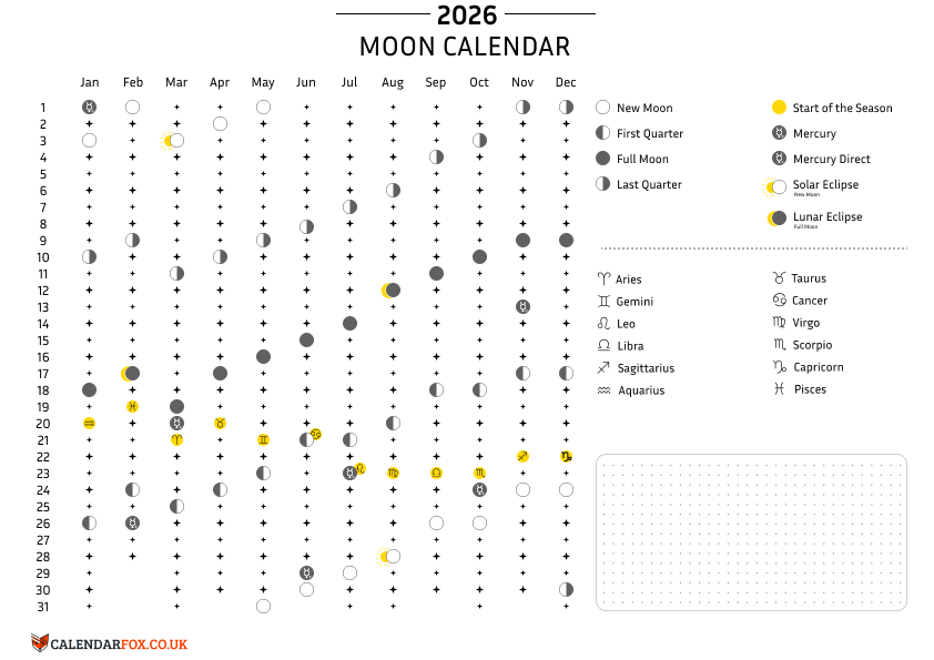6 Month Calendar templates