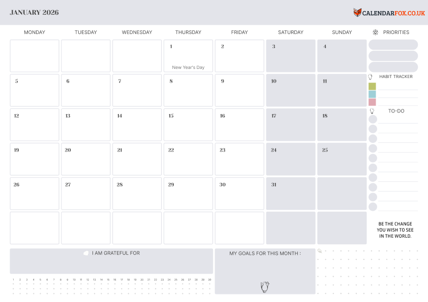 January 2026 Calendar - 25 Free Printable PDF Tmplates